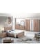 Galaxy Design Modern 5-Piece Bedroom Furniture Set (Light Wood) &ndash; King Size Bed 180&times;200 cm with 6-Door Wardrobe, Dresser &amp; Side Tables (No Mattress, With Chester Drawer)