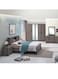 Galaxy Design Modern 5-Piece Bedroom Furniture Set (MDF) &ndash; King Size Bed 180&times;200 cm with 6-Door Wardrobe, Dresser &amp; Side Tables (No Mattress)