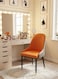 Galaxy Design PU Leather Dining Chair GDF-MF3707 (Orange) &ndash; High Back Chair with Metal Legs (45&times;43&times;90 cm)