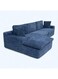 Galaxy Design Blue L-Shaped Sofa &ndash; 3 Seater Corner Couch with Corduroy Fabric (Modern Living Room Sofa)