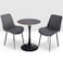 Galaxy Design Modern 2-Seater Dining Table Set GDF-MF6055 &ndash; Round Marble Top Table with 2 Upholstered Armchairs