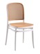 Galaxy Design Plastic Chair Beige &ndash; Cane Style Dining Chair with Durable Frame for Indoor &amp; Outdoor Use