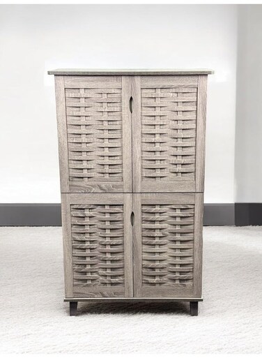 Galaxy Design Wooden Shoe Cabinet 4 Door &ndash; Shoe Rack Organizer for Entryway, Bedroom &amp; Living Room Storage