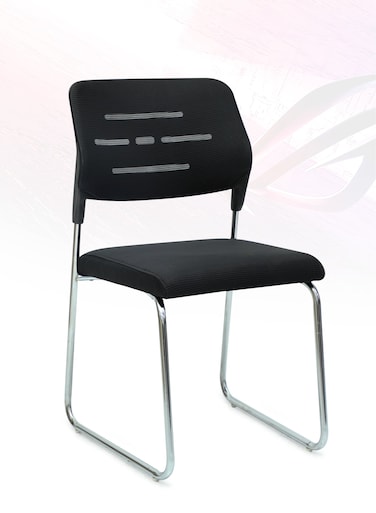 Galaxy Design Mesh Guest Chair GDF-MH21 (Black) &ndash; Ergonomic Visitor Chair with Breathable Mesh Upholstery