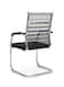 Galaxy Design Dual Tone Office Chair (White &amp; Black) &ndash; Ergonomic Mesh Visitor Chair with Chrome Metal Frame