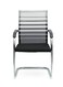 Galaxy Design Dual Tone Office Chair (White &amp; Black) &ndash; Ergonomic Mesh Visitor Chair with Chrome Metal Frame
