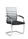 Galaxy Design Dual Tone Office Chair (White &amp; Black) &ndash; Ergonomic Mesh Visitor Chair with Chrome Metal Frame