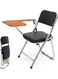Galaxy Design Folding Study Chair with Brown Writing Pad &ndash; Ergonomic Metal Frame Portable Study Chair for Students &amp; Home Office Use