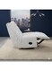 Galaxy Design White Velvet Recliner Chair &ndash; Manual Lazy Sofa Armchair with 360&deg; Swivel &amp; Rocking Motion, Side Pocket Single Recliner for Living Room