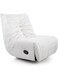Galaxy Design White Velvet Recliner Chair &ndash; Manual Lazy Sofa Armchair with 360&deg; Swivel &amp; Rocking Motion, Side Pocket Single Recliner for Living Room