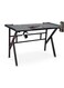 Galaxy Design Gaming Desk with LED Lights GDF-MH124-BLACK &ndash; Gaming Table with Cup Holder &amp; Headphone Hook