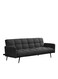 Galaxy Design Convertible Modern Linen Sofa Bed &ndash; Comfy Sleeper Sofa with Adjustable Backrests, Foldable Couch Bed for Small Spaces, Living Room &amp; Bedroom (193 x 83 x 75 cm, Black)