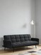 Galaxy Design Convertible Modern Linen Sofa Bed &ndash; Comfy Sleeper Sofa with Adjustable Backrests, Foldable Couch Bed for Small Spaces, Living Room &amp; Bedroom (193 x 83 x 75 cm, Black)