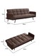Galaxy Design Convertible Modern Linen Sofa Bed &ndash; Comfy Sleeper Sofa with Adjustable Backrests, Foldable Couch Bed for Small Spaces, Living Room &amp; Bedroom (193 x 83 x 75 cm, Black)