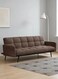 Galaxy Design Convertible Modern Linen Sofa Bed &ndash; Comfy Sleeper Sofa with Adjustable Backrests, Foldable Couch Bed for Small Spaces, Living Room &amp; Bedroom (193 x 83 x 75 cm, Black)