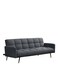 Galaxy Design Convertible Modern Linen Sofa Bed &ndash; Comfy Sleeper Sofa with Adjustable Backrests, Foldable Couch Bed for Small Spaces, Living Room &amp; Bedroom (193 x 83 x 75 cm, Black)