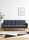 Galaxy Design Convertible Modern Linen Sofa Bed &ndash; Comfy Sleeper Sofa with Adjustable Backrests, Foldable Couch Bed for Small Spaces, Living Room &amp; Bedroom (193 x 83 x 75 cm, Black)