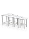 Galaxy Design White Nesting Table Set of 4 &ndash; Space-Saving Rectangular Coffee Tables for Living Room, Modern Nesting Side Table Set