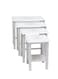 Galaxy Design White Nesting Table Set of 4 &ndash; Space-Saving Rectangular Coffee Tables for Living Room, Modern Nesting Side Table Set