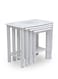 Galaxy Design White Nesting Table Set of 4 &ndash; Space-Saving Rectangular Coffee Tables for Living Room, Modern Nesting Side Table Set