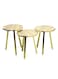 Galaxy Design Light Oak Wooden Top Nesting Table Set of 3 &ndash; Octagonal Space-Saving Coffee &amp; Side Tables for Living Room Furniture