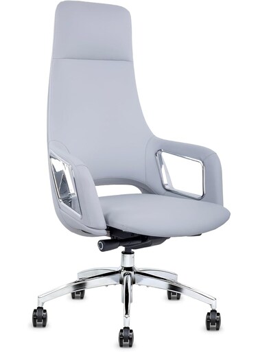Galaxy Design Executive High Back Office Chair GDF-MH928 - Light Grey with Height Adjustment &amp; Tilt Lock Mechanism