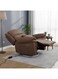 Galaxy Design Electric Recliner Chair &ndash; Mocha Velvet Lazy Sofa with 360&deg; Swivel &amp; Rocking Motion