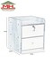 Galaxy Design Wooden Bedside Table with 2 Drawers &ndash; Modern Nightstand with Smooth Top &amp; Storage, Side Table for Bedroom &amp; Living Room