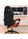 Galaxy Design Black &amp; Red Gaming Chair &ndash; Ergonomic Adjustable Chair with Headrest, Lumbar Support, Reclining Backrest &amp; Footrest, 360&deg; Swivel Gaming/Office Chair