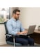 Galaxy Design Grey Mesh Visitor Chair &ndash; Ergonomic Office Chair with PU Padded Seat, Fixed Armrests &amp; Breathable Back Support for Office &amp; Reception