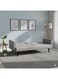 Galaxy Design Light Grey 3-Seater Sofa Cum Bed &ndash; Ribbed Velvet Convertible Futon Sofa with Wooden Legs