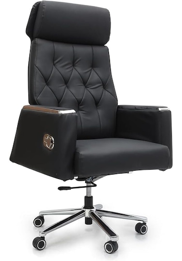 Galaxy Design Black Executive Office Chair &ndash; High Back Ergonomic Boss Chair with Lumbar Support for Home &amp; Office