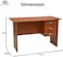 Galaxy Design Cherry Wooden Office Desk with 3 Drawers &amp; Key Lock &ndash; Executive Work Desk with Storage for Home &amp; Office