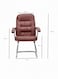 Galaxy Design Brown Office Visitor Chair &ndash; Ergonomic Chair with Lumbar Support, Chrome Cantilever Base, Faux Leather Seat &amp; Padded Armrests