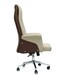 Galaxy Design Office Chair GDF-MH9093 Beige Brown &ndash; Ergonomic Quilted Executive Chair with Height Adjustment, Tilt Lock, Padded Armrests &amp; Chrome Metal Base