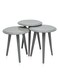 Galaxy Design Modern 3-Piece Nesting Table Set GDF-MH111 &ndash; Space-Saving Elegant Coffee &amp; Side Tables for Living Room (Grey)