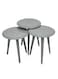 Galaxy Design Modern 3-Piece Nesting Table Set GDF-MH111 &ndash; Space-Saving Elegant Coffee &amp; Side Tables for Living Room (Grey)