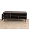 Galaxy Design Wenge Wooden Coffee Table with Storage &ndash; Modern Living Room Table with Metal Legs &amp; Spacious Shelf
