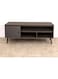 Galaxy Design Wenge Wooden Coffee Table with Storage &ndash; Modern Living Room Table with Metal Legs &amp; Spacious Shelf
