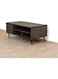 Galaxy Design Wenge Wooden Coffee Table with Storage &ndash; Modern Living Room Table with Metal Legs &amp; Spacious Shelf