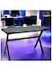 Galaxy Design Gaming Computer Desk GDF-MH127 Black &ndash; Ergonomic Gaming Table with Headphone Hook, Cable Management &amp; Sturdy Metal Frame for Gaming, Study &amp; Home Office
