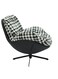 Galaxy Design Modern Swivel Accent Lounge Chair GDF-MH1024 &ndash; Cushioned Fabric Armchair with 360&deg; Rotation &amp; Metal Base for Living Room, Bedroom &amp; Office (Black &amp; White)