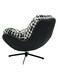 Galaxy Design Modern Swivel Accent Lounge Chair GDF-MH1024 &ndash; Cushioned Fabric Armchair with 360&deg; Rotation &amp; Metal Base for Living Room, Bedroom &amp; Office (Black &amp; White)