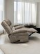 Galaxy Design Plush Manual Recliner Chair GDF-MH1804 Beige &ndash; Adjustable Backrest &amp; Footrest, Comfortable Lounge Chair for Living Room &amp; Bedroom