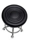 Galaxy Design Black &amp; Silver Bar Stool Chair &ndash; Adjustable Height PU Leather Bar Chair with Steel Base, Footrest &amp; 360&deg; Swivel for Kitchen Island &amp; Bar Counter
