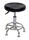 Galaxy Design Black &amp; Silver Bar Stool Chair &ndash; Adjustable Height PU Leather Bar Chair with Steel Base, Footrest &amp; 360&deg; Swivel for Kitchen Island &amp; Bar Counter