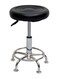 Galaxy Design Black &amp; Silver Bar Stool Chair &ndash; Adjustable Height PU Leather Bar Chair with Steel Base, Footrest &amp; 360&deg; Swivel for Kitchen Island &amp; Bar Counter