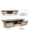 Galaxy Design TV Stand Media Unit GDF-MH2356 &ndash; 160x40x45 cm Wenge Finish with 2 Decorative Doors &amp; Open Shelf Storage Cabinet