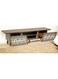 Galaxy Design TV Stand Media Unit GDF-MH2356 &ndash; 160x40x45 cm Wenge Finish with 2 Decorative Doors &amp; Open Shelf Storage Cabinet