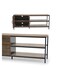 Galaxy Design Wooden TV Stand Table &ndash; 2 Open Shelves with White Doors &amp; Black Metal Legs, TV Unit for 55&ndash;65 Inch TVs for Living Room, Home &amp; Office